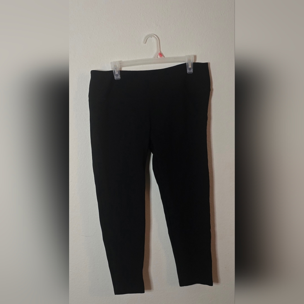 Slim-Sation by Multiples Black Pull-On Slimming Office Business Casual Pants PXL